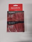 Sony High Fidelity HF 90 Minute Audio Recording Blank Cassette Tapes 2 Pack NEW