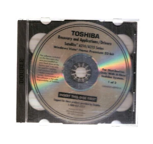Toshiba A210/A215 Series Recovery And Applications Drivers Satellite CDs #0423FG - Picture 1 of 2