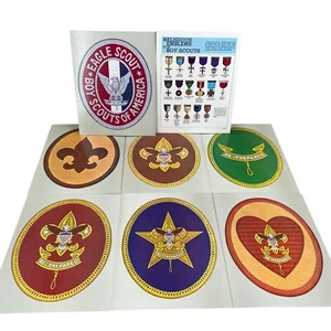 BSA Boy Scout Insignia Badge Posters Set of 8 Hard Cardboard Religious Emblems - Picture 1 of 12