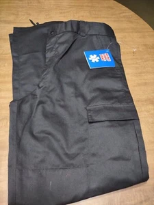 Rothco EMT Pants BLACK Large Long 35-39 W 32.5-35.5 L Tactical Cargo Pants NWT - Picture 1 of 6