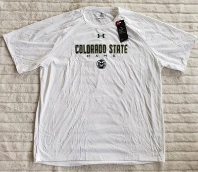 Men's Under Armour White Colorado State Rams Short Sleeve Shirt Size 3XL NWTs  - Image 1 of 4