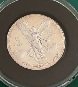 1995 PP Mexico Libertad 1/4 Oz. Silbermünze - Bild 1 von 2