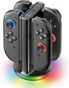 Joycon 2 Charging Dock - 4-in-1 Station with RGB Lights & Magnetic Design - Picture 1 of 12