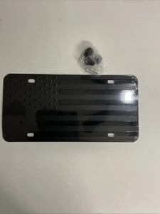 Blackout USA amerikanische Flagge Metall geprägtes Nummernschild (12"x6", schwarz) - Bild 1 von 1