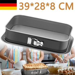 Springform Kuchenbackform Kastenform anthrazit Springform Flachboden mit Deckel - Bild 1 von 14