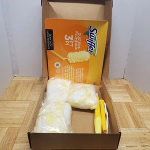 Swiffer Dusters Heavy Duty Extendable Handle Starter Kit 1 Handle, 3 Yellow dust - Picture 1 of 2