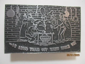 Printing Letterpress Printer Type Block Large Chefs In Kitchen Cooking Print Cut - Picture 1 of 6