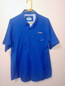 Camisa Magellan Fish Gear Hombre Mediana Azul Manga Corta Pesca Exterior - Imagen 1 de 7