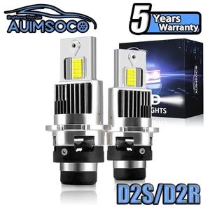 For Alfa Romeo 4C 2015 2016 2Pcs D2S D2R D2C LED Headlight Bulb 100W 6000K White - Picture 1 of 15