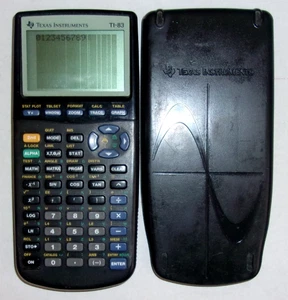 BLACK Texas Instrument Graphic TI-83 GRAPHIC Calculator- TESTED WORKS - Picture 1 of 5