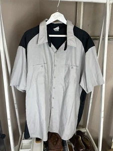 Crusin USA grau schwarz Bowling Hemd Größe 5XL Herren Button Down Hemden - Bild 1 von 4