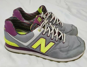 New Balance 574 Women's Size 10 Gray Purple Yellow Street Beat WL574SBF - Picture 1 of 8