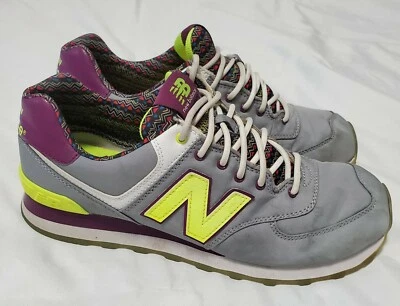 New Balance 574 Mujer Talla 10 Gris Púrpura Amarillo Street Beat WL574SBF Foto 1 de 4
