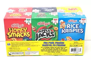 Kelloggs Cereal Puzzle Fun Pack Set of 6, 100 Pieces ea Boxed Spin Master SEALED - Picture 1 of 6