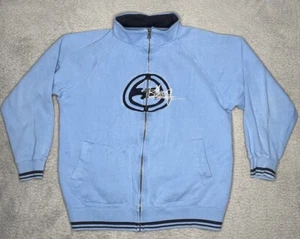 Vintage Billabong Y2K durchgehender Reißverschluss blau Grunge Skater Jacke Herren Large - Bild 1 von 20