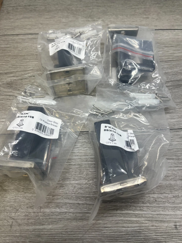 LOT OF 4 INOX DSIX14-10B DSIX 3-1/8" Baseboard Rigid Post Door Bumper - Image 1 of 1