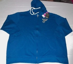 St Louis Blues Full Zip Hoodie Ladies 2XL Hooded Sweatshirt Womens Majestic NHL - Picture 1 of 2