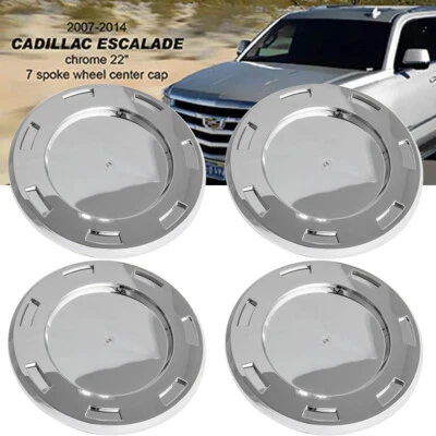 4Pcs 22 Inch Wheel Center Cap w/Ring for GMC Cadillac Escalade 2007-2014 9597355 - Image 1 of 4