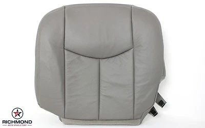 03-07 GMC Sierra 1500 HD 2500 HD 3500 lado del conductor inferior CUERO cubierta de asiento gris Foto 1 de 4