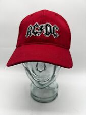 AC/DC Embroidered Bio-Domes  Stretch-Fit Baseball Cap Hat “Red With Black”
