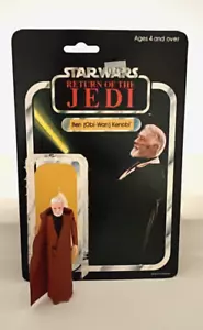 Vintage Star Wars Obi One Kenobi Figure with Return Of The Jedi 45 Card Back - Picture 1 of 9