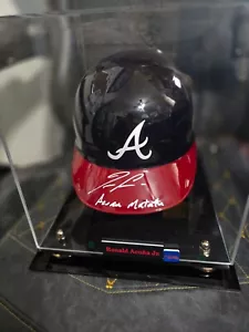Ronald Acuna Jr. Auto Braves Full-Size On-Field Helmet (JSA) *Acura Matata*+CASE - Picture 1 of 3