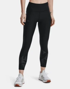 NWT$55 Under Armour Women's HeatGear No-Slip Waistband Ankle Leggings XS Black - Picture 1 of 10