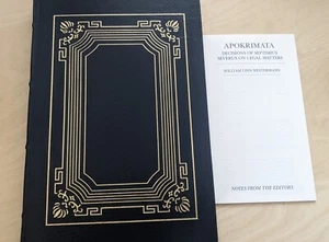 Apokrimata by William Linn Westermann and A. Arthur Schiller Hardcover 1999 - Picture 1 of 7