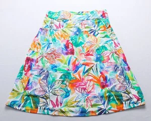 The Skirt Lady Women's Printed Stretch Knee Length Skirt EJ3 Multi Medium NWT - Picture 1 of 3