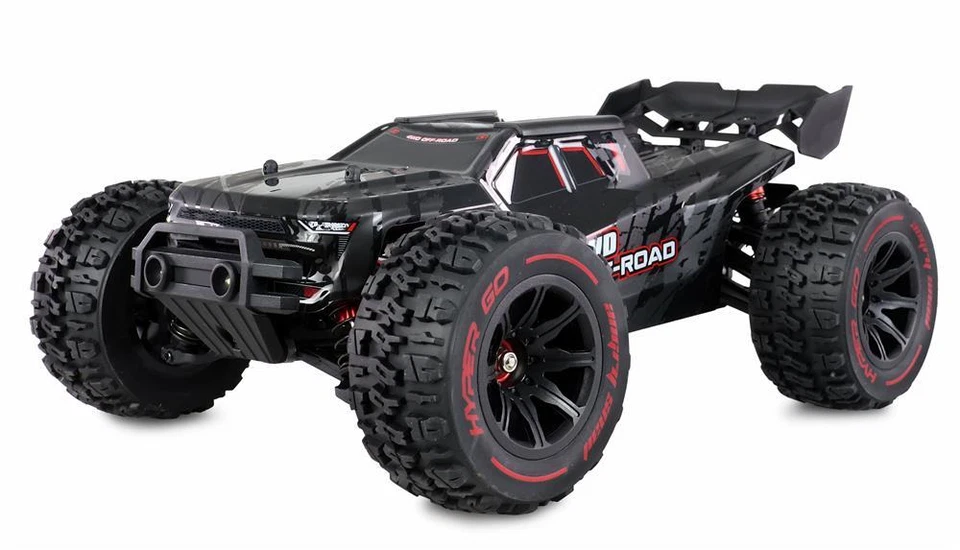 HYPER GO TRUGGY BRUSHLESS 4WD 1 14 RTR SCHWARZ 55 Km/h Zubehör AMEWI 22659