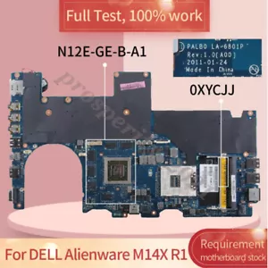 Scheda madre CN-0XYCJ 0XYCJJ LA-6801P per DELL Alienware M14X R1 LA-6801P HM67 - Foto 1 di 6