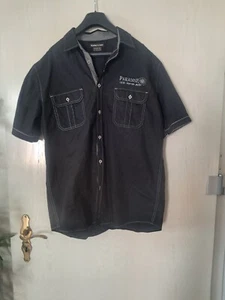 Hemd, Kurzarm, atlasformen, Gr. L, schwarz - Bild 1 von 1
