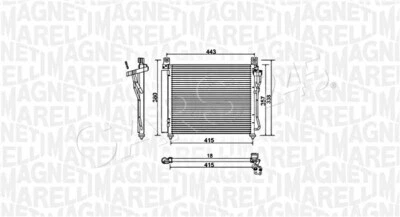 Condensador de CA Marelli para KIA Picanto 04- 97606-07500 Foto 1 de 2