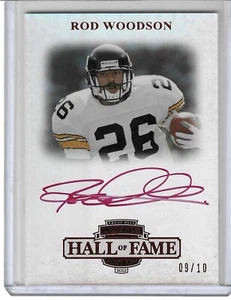 2012 Press Pass Hall Of Fame Rod Woodson Red Ink Auto Autograph /10 Steelers - Picture 1 of 2
