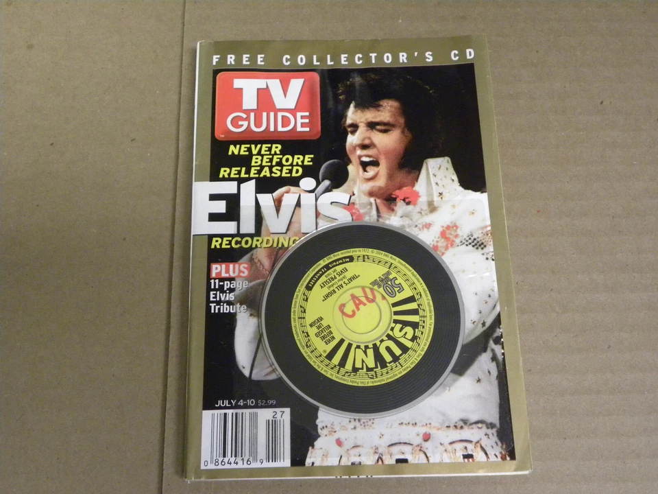 TV Guide, July 4 - 10, 2004, Elvis Presley w/ Free Collector's CD - Image 1 of 1