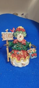 Figura de colección Enesco Gingerbread Mrs Clause muñeco de nieve Let it Snow - Imagen 1 de 7