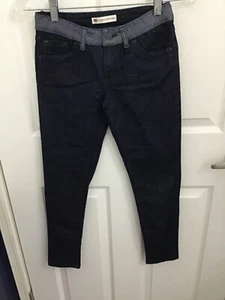 Levi's 710 Ankle Super Skinny Girl's Dk. Blue Metallic Jeans 12 Reg. - Picture 1 of 5