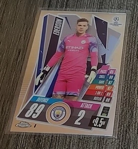2020-21 Topps Chrome UEFA Match Attax EDERSON Base #8 Manchester City FC - Picture 1 of 4