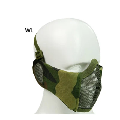 Tactical Ear Protective Half Face Mask Outdoor Cycling Mask Net Mesh Masks - Image 1 of 4