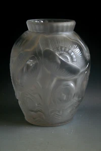 ANTIGUO JARRÓN DE VIDRIO ART DECO PIERRE D'AVESN - Imagen 1 de 4