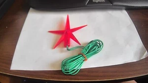 Red Electric Wired Star For Ceramic Christmas Tree 3" Tall - Picture 1 of 3