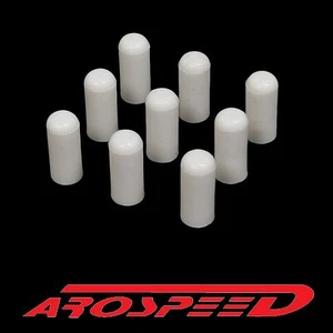x10 AROSPEED WHITE 10MM / 3/8" HIGH STRENGTH SILICONE VACUUM CAPS PLUGS - Picture 1 of 1