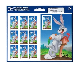 USA: 1998 SC#3137 Bugs Bunny Souvenir sheet PO SEALED XF NEW MNH OG 30501 - Bild 1 von 1