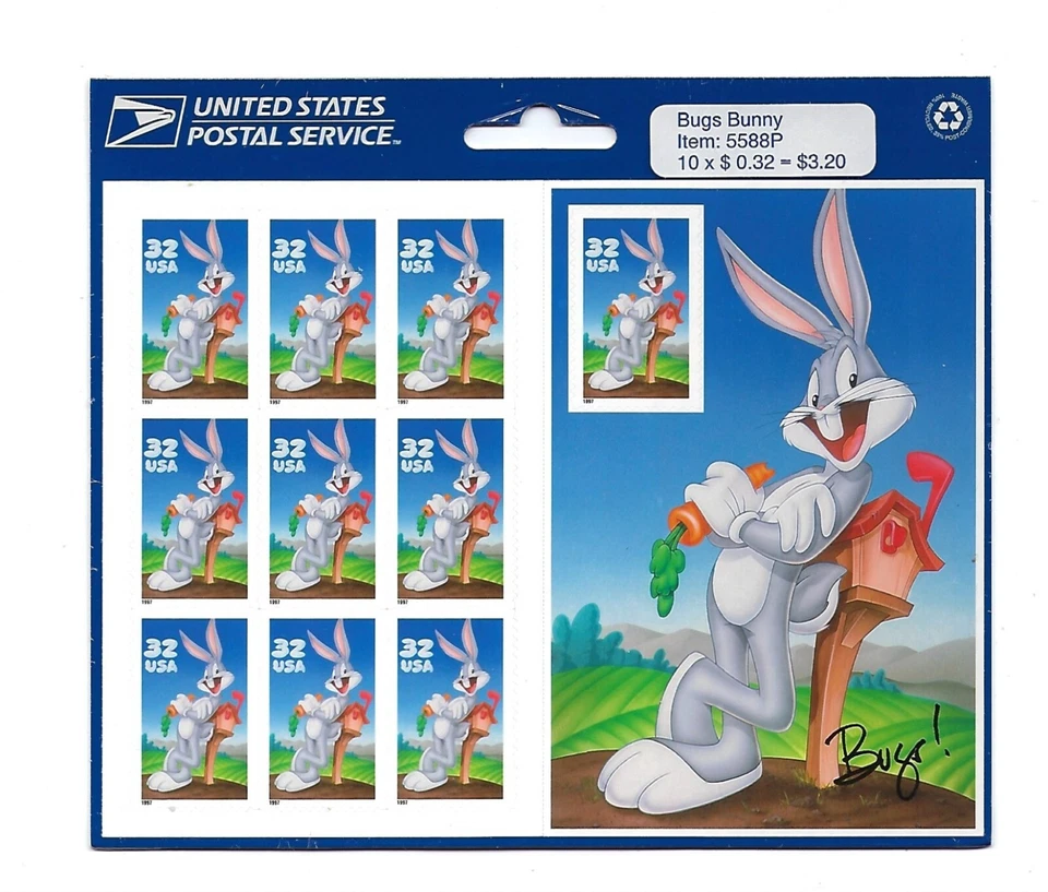 US: 1998 Sc#3137 Bugs Bunny Souvenir sheet PO SEALED  XF NEW MNH OG 30501 - Image 1 of 1