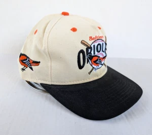 Vintage Baltimore Orioles Hat #1 Apparel New Era Snapback 2 Bat Logo MLB 90s - Picture 1 of 9