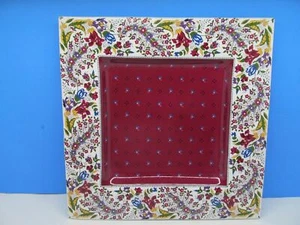 SOLAFRANCE Souleiado Les Carres Provencaux 15" Square Platter Color No 1 - Picture 1 of 10
