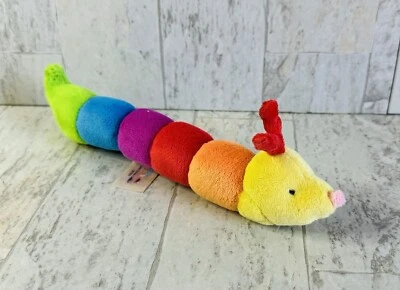 Baby Gund Mini Tinkle Crinkle Rainbow Caterpillar Plush Rattle 1827 Stuffed Toy - Image 1 of 4