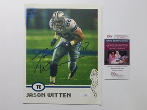 JASON WITTEN SIGNED 8.5" x 11" DALLAS COWBOYS TOPPS CANVAS PRINT PHOTO JSA COA - Picture 1 of 4