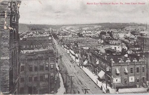 Original Antique 1909 Postcard - BUTLER, PENNSYLAVANIA - Arial Street Scene - Picture 1 of 2