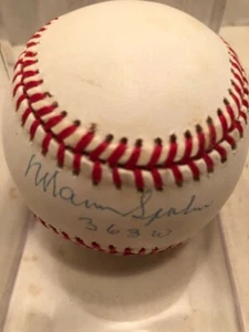 Warren Spahn Autographed Baseball - Picture 1 of 2